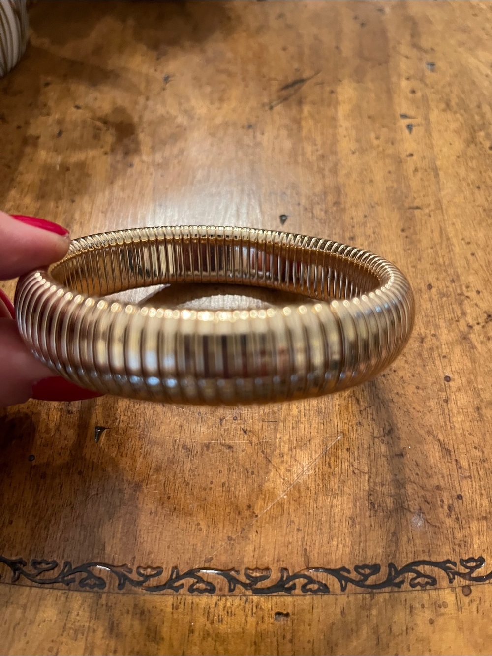 classic gold-tone tubogas stretch bangle bracelet